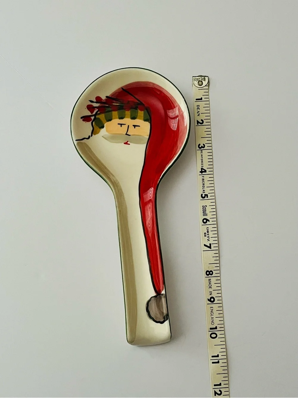Vietri Old St Nick Santa Kitchen Spoon Rest Holder Ceramic Christmas Italy